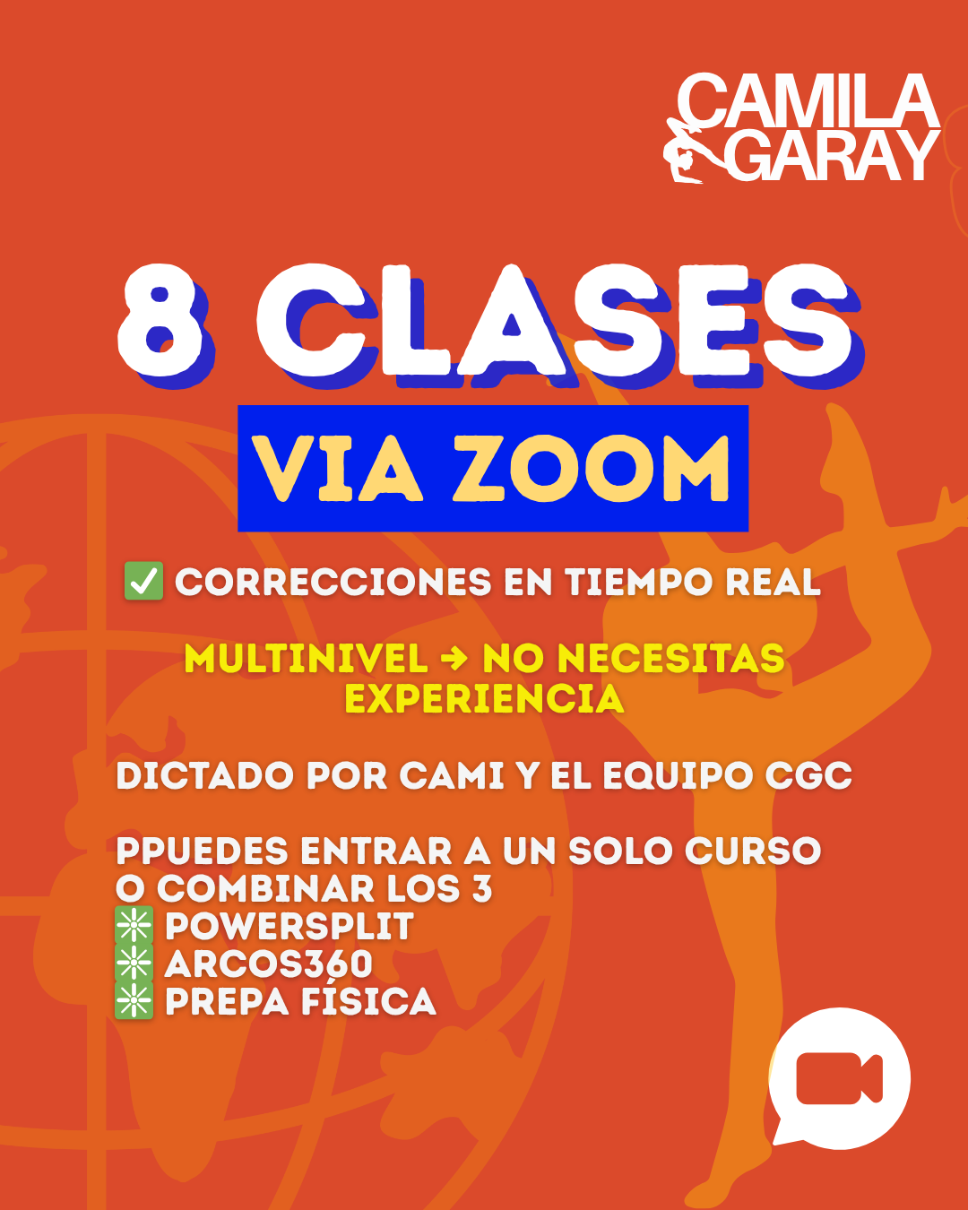 8 clases grupales online en vivo