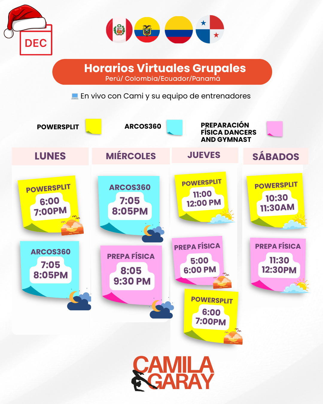 1 clase grupal online en vivo