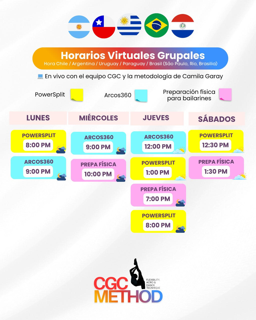 20 clases en vivo + Clase grabadas