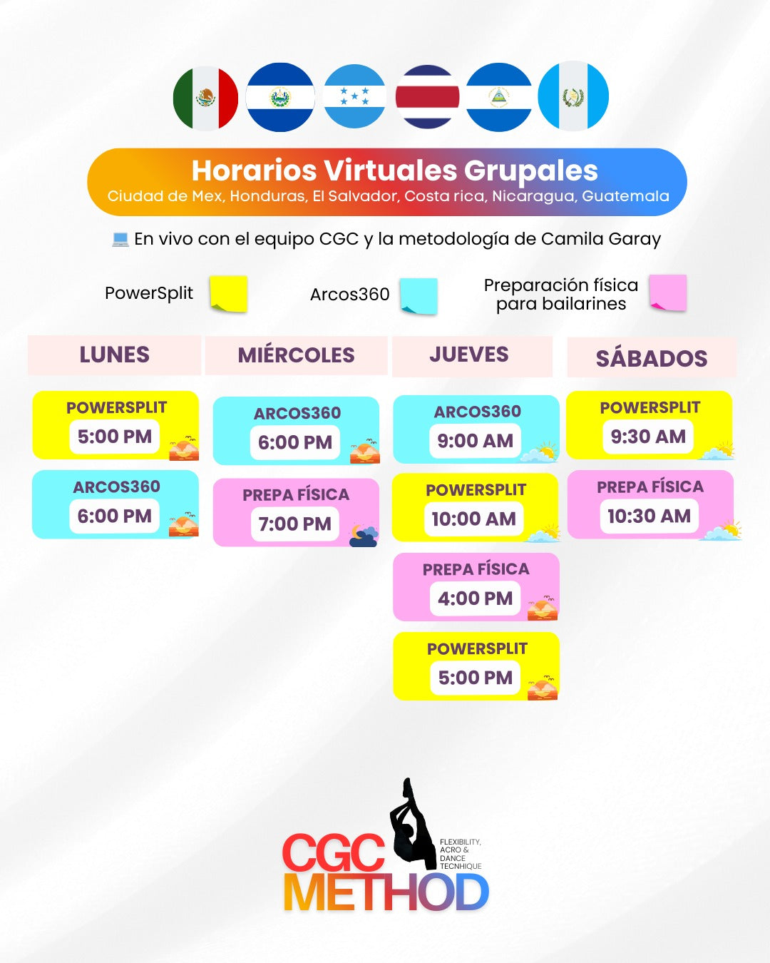 1 clase grupal online en vivo