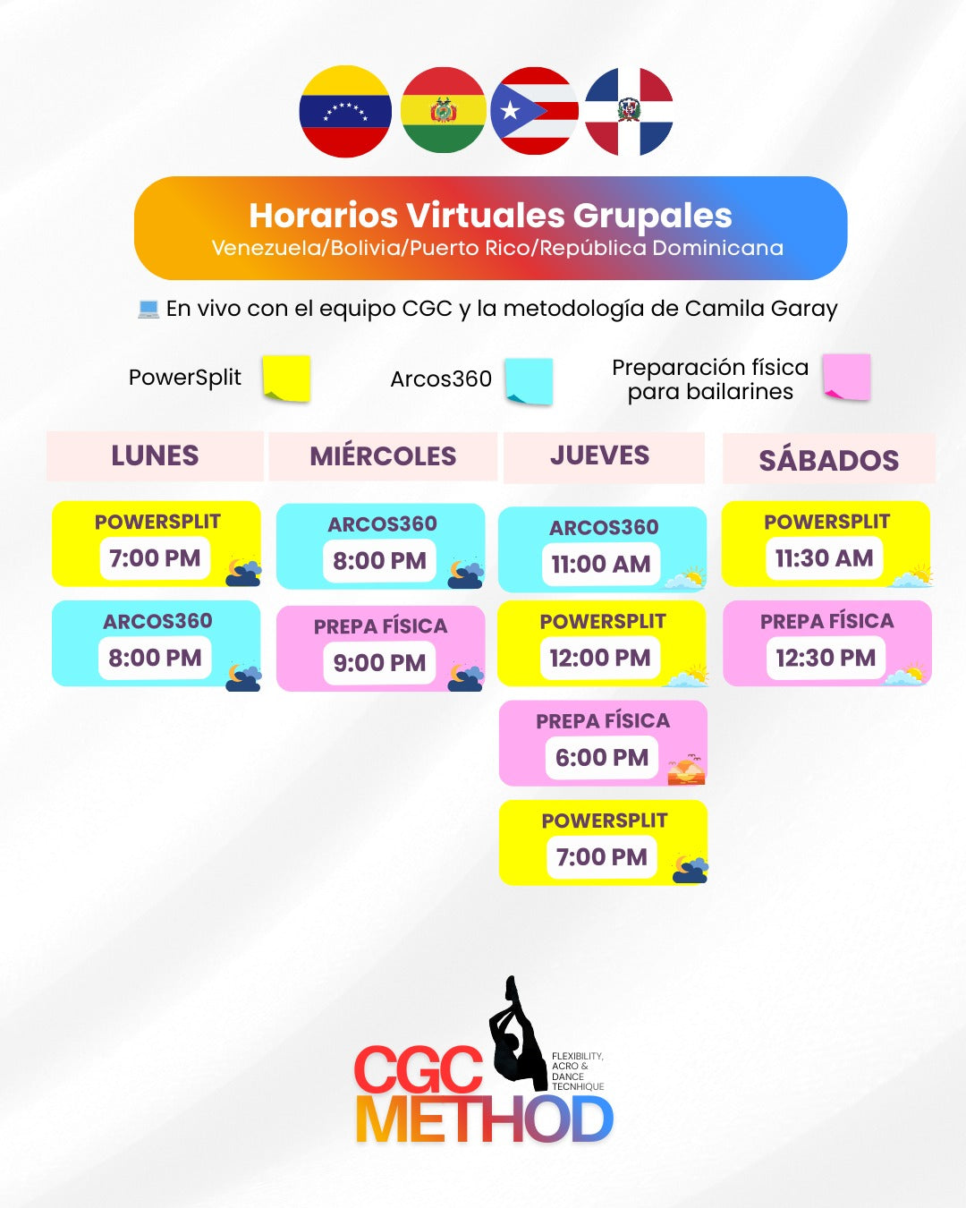 20 clases en vivo + Clase grabadas