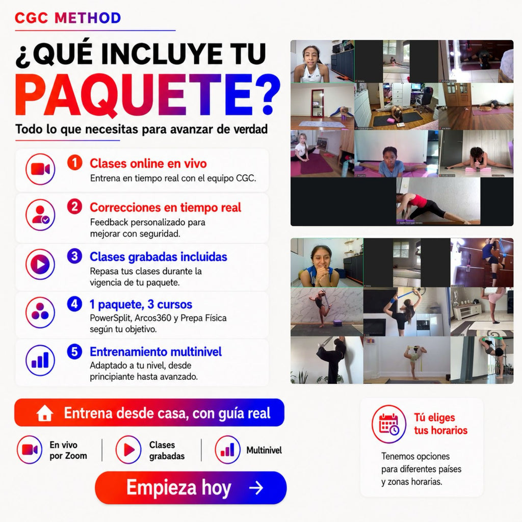 4 clases grupales en vivo – Empieza tu progreso con CGC