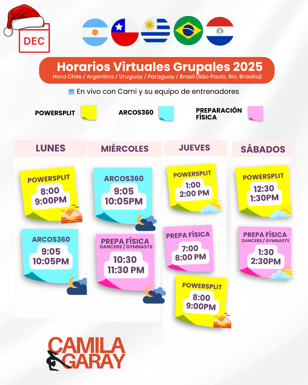 1 clase grupal online en vivo